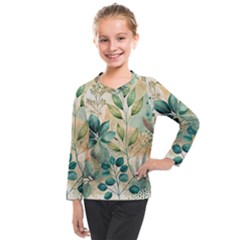 Flowers Spring Kids  Long Mesh T-shirt