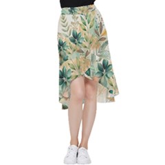 Flowers Spring Frill Hi Low Chiffon Skirt