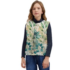 Flowers Spring Kid s Button Up Puffer Vest	