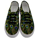 Peacock Pattern Men s Classic Low Top Sneakers View1