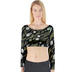 Sea Weed Salt Water Long Sleeve Crop Top