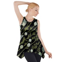 Sea Weed Salt Water Side Drop Tank Tunic