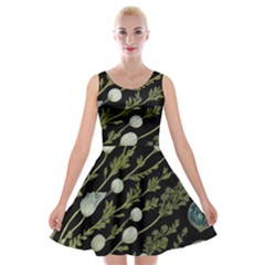 Sea Weed Salt Water Velvet Skater Dress by Maspions