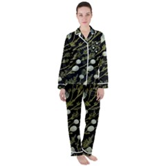 Sea Weed Salt Water Women s Long Sleeve Satin Pajamas Set	