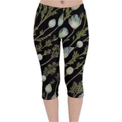 Sea Weed Salt Water Velvet Capri Leggings 