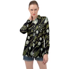 Sea Weed Salt Water Long Sleeve Satin Shirt