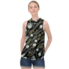 Sea Weed Salt Water High Neck Satin Top