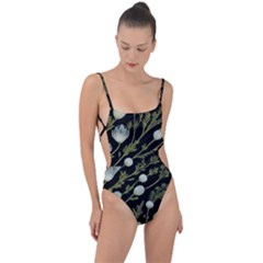 Sea Weed Salt Water Tie Strap One Piece Swimsuit by Maspions