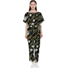 Sea Weed Salt Water Batwing Lightweight Chiffon Jumpsuit by Maspions