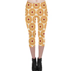 Pattern Shape Design Art Drawing Capri Leggings 