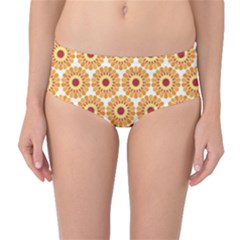 Pattern Shape Design Art Drawing Mid-waist Bikini Bottoms