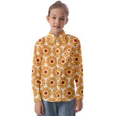 Pattern Shape Design Art Drawing Kids  Long Sleeve Shirt by Maspions