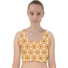 Pattern Shape Design Art Drawing Velvet Racer Back Crop Top