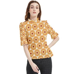 Pattern Shape Design Art Drawing Frill Neck Blouse