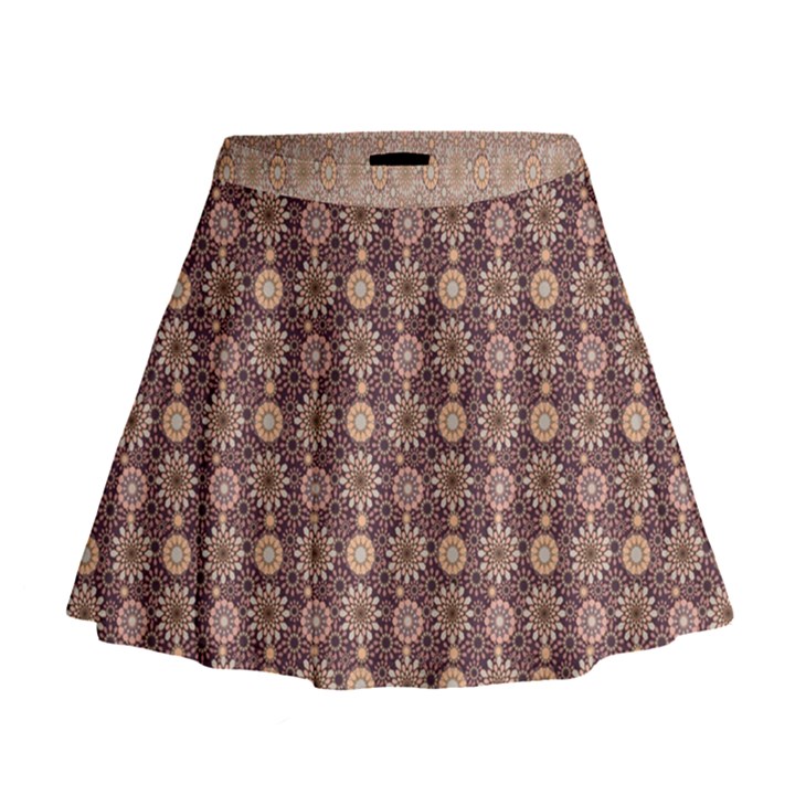 Mandala Flower 1 Mandala Flower  Mini Flare Skirt