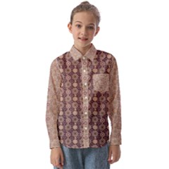 Mandala Flower 1 Mandala Flower  Kids  Long Sleeve Shirt by DinkovaArt