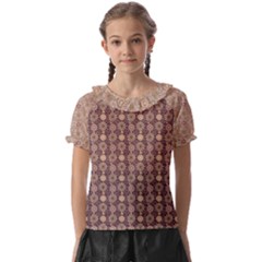 Mandala Flower 1 Mandala Flower  Kids  Frill Chiffon Blouse by DinkovaArt