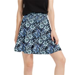 Blue Roses 1 Blue Roses 2 Waistband Skirt by DinkovaArt