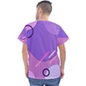 Colorful Labstract Wallpaper Theme Men s V-Neck Scrub Top View2