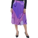 Colorful Labstract Wallpaper Theme Classic Velour Midi Skirt  View1