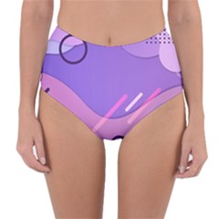 Colorful Labstract Wallpaper Theme Reversible High-waist Bikini Bottoms by Apen