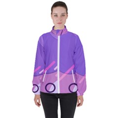 Colorful Labstract Wallpaper Theme Women s High Neck Windbreaker by Apen