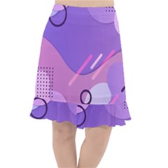 Colorful Labstract Wallpaper Theme Fishtail Chiffon Skirt by Apen