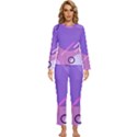 Colorful Labstract Wallpaper Theme Womens  Long Sleeve Lightweight Pajamas Set View1