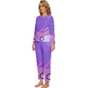 Colorful Labstract Wallpaper Theme Womens  Long Sleeve Lightweight Pajamas Set View2