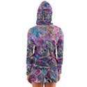 Pink Swirls Flow Long Sleeve Hooded T-shirt View2