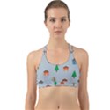 House Trees Pattern Background Back Web Sports Bra View1