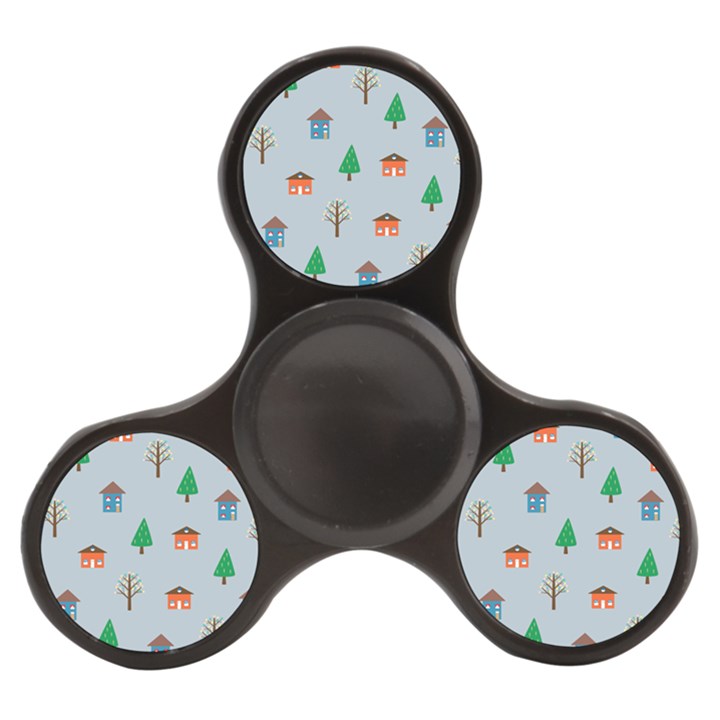 House Trees Pattern Background Finger Spinner