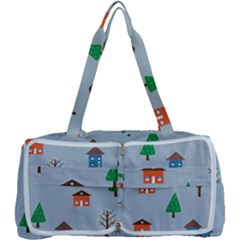 House Trees Pattern Background Multi Function Bag