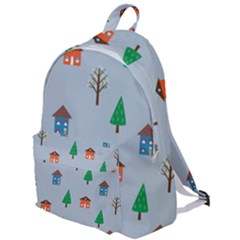 House Trees Pattern Background The Plain Backpack