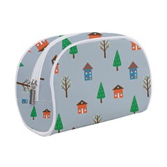 House Trees Pattern Background Make Up Case (small)