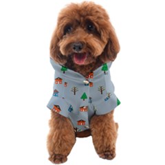 House Trees Pattern Background Dog Coat