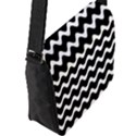 Wave Pattern Wavy Halftone Flap Closure Messenger Bag (L) View2