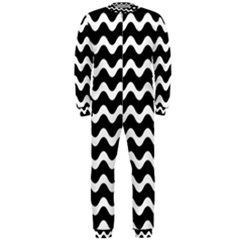 Wave Pattern Wavy Halftone Onepiece Jumpsuit (men) by Maspions