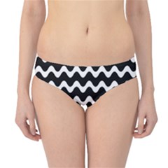 Wave Pattern Wavy Halftone Hipster Bikini Bottoms