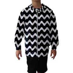 Wave Pattern Wavy Halftone Kids  Hooded Windbreaker