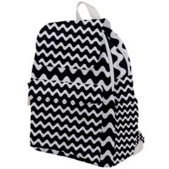 Wave Pattern Wavy Halftone Top Flap Backpack