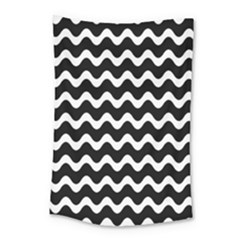 Wave Pattern Wavy Halftone Small Tapestry by Maspions