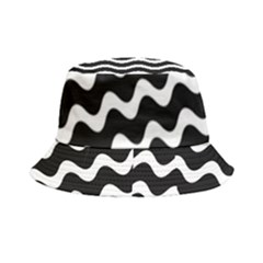 Wave Pattern Wavy Halftone Bucket Hat by Maspions