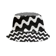 Wave Pattern Wavy Halftone Inside Out Bucket Hat by Maspions