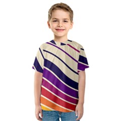 Angles Design Pattern Retro Kids  Sport Mesh T-shirt