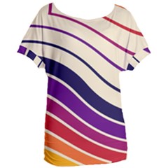 Angles Design Pattern Retro Women s Oversized T-shirt by Maspions