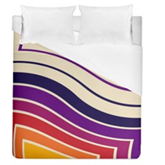 Angles Design Pattern Retro Duvet Cover (queen Size)