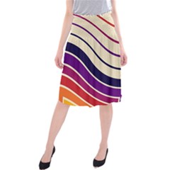 Angles Design Pattern Retro Midi Beach Skirt