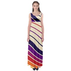 Angles Design Pattern Retro Empire Waist Maxi Dress