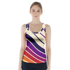 Angles Design Pattern Retro Racer Back Sports Top